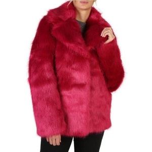New Guess Pink Fur Coat